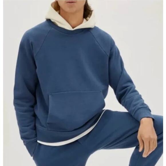 Everlane Other - Everlane Men's Track Pulloever 100% Organic Cotton Blue Size Medium